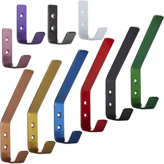 SOTECH Kleiderhaken Loxten 60 x 20 x 45 mm weiß, Garderobenhaken aus echt Edelstahl, Wandhaken mit 3 mm Materialstärke, Jackenhaken mit abgerundeten Kanten