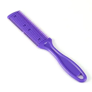 Double Side Hair Schneiden Trimmer Kamm, Haarverdünner Kamm Haarschneider mit 2 Klingen Bart Effiliermesser für Haarschneidemaschine 18 x 3 cm