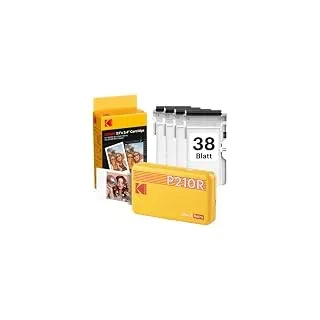 KODAK Mini 2 Retro 5x7,6cm Tragbarer Fotodrucker, 4PASS, 38 Blatt, Gelb