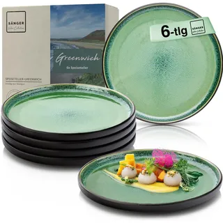 sänger Greenwich Speiseteller rund grün 6er Set
