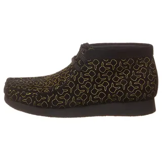 Clarks Leder-Schnürschuhe "Wallabee Go" in Schwarz - 35,5