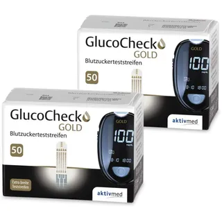 GlucoCheck Gold Blutzuckerteststreifen 2x50 St