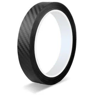 PLABBDPL 1 Stück 5m Zierstreifen für Auto, Motorrad, Boot - Carbon Schwarz, 20mm Breite - Seitenstreifen & Dekorstreifen, mit Klebestreifen & Schutzfilm für Autotürkantenschutz und Anti-Kratzer-Effekt