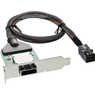 InLine SAS HD LP PCI Slotblech m. Kabel, ext. SFF-8088 auf int. SFF-8643, 0,5m