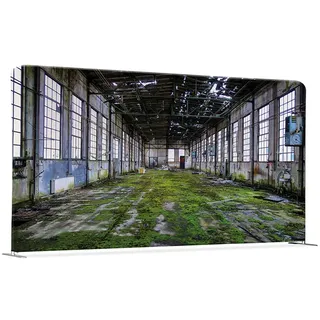 Stellwand Zipper Wall Messewand Raumteiler Straight 5.000 x 2.300 mm doppelseitig - nur System - Straight