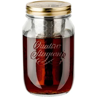 dripdrip BREWJAR Cold Brew Coffee Jar, professionelle Kaffeemaschine für kalt gebrühten Kaffee - frei von Plastik, ultrafeiner doppellagiger Filter aus Edelstahl (1 Liter)