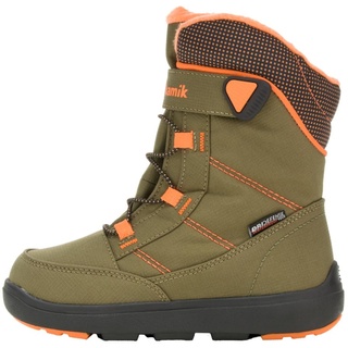 Kamik Jungen Unisex Kinder Stance2 Winterstiefel, Olive Orange Olo, 22 EU