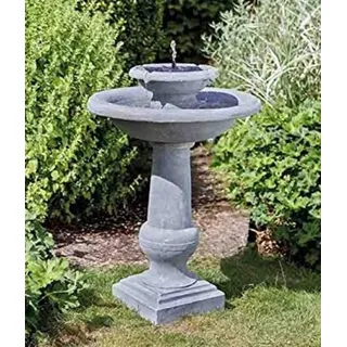 Garden Mile Solar-Wasserbrunnen, schönes rustikales Wasserspiel, Garten-Solar-Wasserornamente Springbrunnen für Garten und Terrasse, auch als Vogeltränke – beeindrucken Sie Ihre Freunde (Chatsworth)