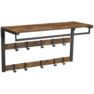 VASAGLE Wandgarderobe Vintage 80 x 30 x 42 cm Braun