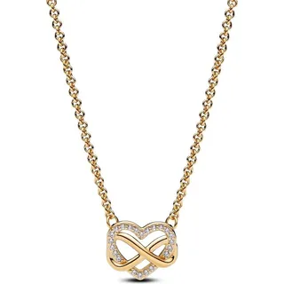 Pandora Funkelnde Unendlichkeits-Herz Collier-Halskette Gold