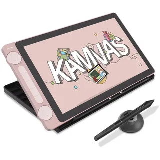 HUION Kamvas 13 Gen 3 Grafiktablett, Rosa | 13,3 Zoll, Entspiegeltes Glas, 16384 Druckstufen, PenTech 4.0, Verstellbarer Ständer