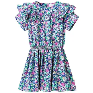 vidaXL Kinderkleid mit Rüschenärmeln Kobaltblau 128