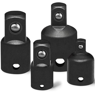 Schlagbuchse Adapter und Reduziersatz, Verwendung mit Schlagschraubern und Bohrern im Auto- und Schlagschrauberbau, 4-teilig von 3/8in. bis 1/4) (1/2in. bis 3/8) (3/8in. bis 1/2) (1/4in. bis 3/8)
