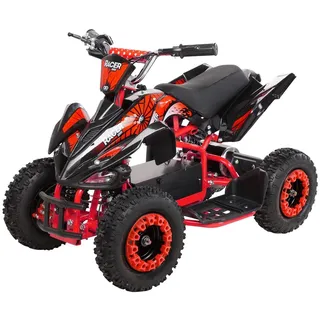 ACTIONBIKES MOTORS Kinder Racer 1000 Watt Pocket Kinderquad Pocketbike ATV (Schwarz Rot)