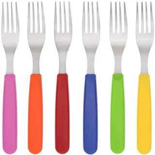 Gräwe Tafelgabeln, Edelstahl, bunte Griffe