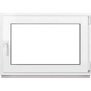 Framex Kellerfenster Fenster Kunststofffenster Weiß Breite x Höhe 95 x 55 cm (950 x 550 mm) 2fach (32 mm) Dreh Kipp DIN Rechts - Premium - Weiß