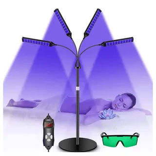 VIVIHEYDAY Gesichtssolarium Solarium Für Zuhause,460NM&490NM Bräunungslampe, 35W Blaues Licht Bräunungslicht Solarium, für Den Heimgebrauch Gesicht Und Körper, Gesichtsbräuner Solarium mit 420 Stück LEDs