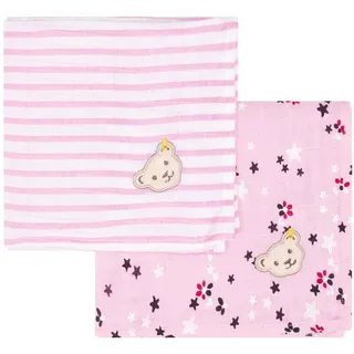 Max und Mia Steiff Baby Mulltücher Mullwindel Spucktücher in Geschenkbox (Sternchen/Streifen)