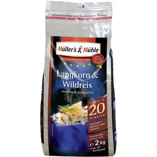 wildreis Müllers Mühle Langkorn und Wildreis herzhaft nussig würzig 2000g