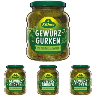Kühne Gewürzgurken, 370ml (Packung mit 4)