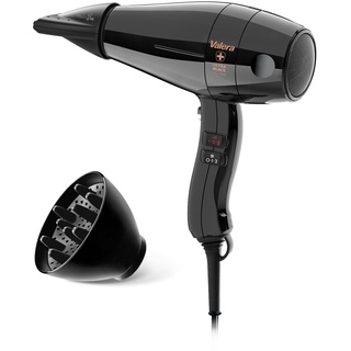 Valera, Swiss Silent Jet Light 7500 Ultrablack, professioneller Haartrockner, Föhn mit leistungsstarkem Motor PM-Pro, 6 Temperaturstufen, Ionen-Generator, verdrehsicheres Super-Flex-Kabel, 2000 W