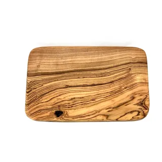 D.O.M. Die Olivenholz Manufaktur Frühstücksbrettchen Olivenholz 1 22 x 14 cm Braun