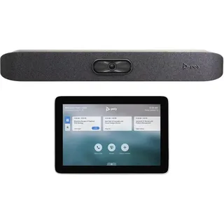 Poly Studio X30 mit Poly TC8, All-in-one 4K Video-Konferenz-System, 20,32 cm (8 Zoll) Touchscreen Display, Schwarz