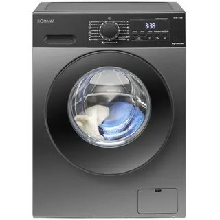Bomann Waschmaschine, Titan, Metall, 59.5x85.0x48.0 cm, Startzeitvorwahl, Restzeitanzeige, Kindersicherung, Überlaufschutz, Überhitzungsschutz, Unwuchtkontrolle, Schaumerkennung, Haushaltsreinigung, Haushaltsgeräte, Waschmaschinen