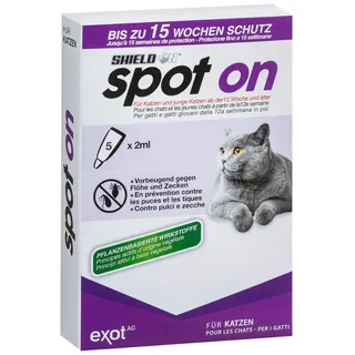Shield N Spot on Floh- und Zeckenschutz für Katzen (5x2 ml)