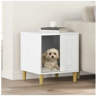 vidaXL Hundehütte 44 x 42 x 49 cm Holz Weiß