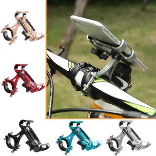 Generisch Handyhalterung Fahrrad 360° Drehbar Universal Motorrad Geräuscharmut Anti-Shake Stoßdämpfender Vollständiger Schutz Fahrrad Handyhalterung für 3,5-6,5 Zoll Smartphone (Black)