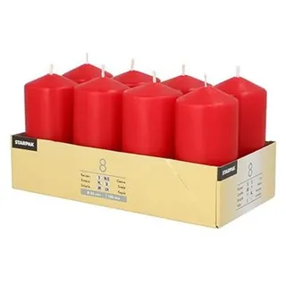 Papstar Stumpenkerze 5 x 10 cm 48 St. rot 