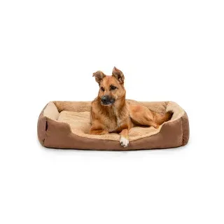 LIONTO Hundebett, mit Wendekissen braun XL