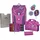 Buttons 5-tlg. purple dots