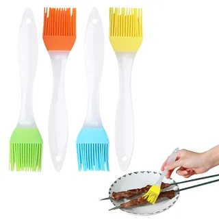 binxiaoqin 4 Stück Silikonpinsel KüChe,Backpinsel Silikon Backen KüChenpinsel Lebensmittel Silikon Pinsel Backpinsel SpüLmaschinenfest Silicone Bbq Kochpinsel Brotpinsel Pastry Brush Bratenpinsel öLpinsel KüChe