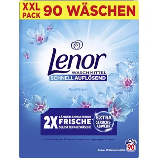 Lenor Vollwaschmittel Pulver Aprilfrisch 90WL XXL-Pack - 90.0 WL