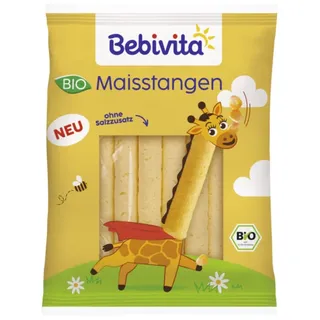 Bebivita BIO Maisstangen (9 x 40g), ohne Salzzusatz, ohne Zuckerzusatz, glutenfrei, ideal für zwischendurch & unterwegs