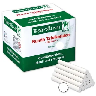 Boardliner-Tafelkreide, 100 Stück, rund, weiß