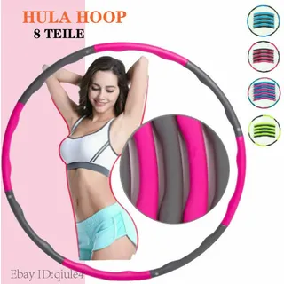 Hula-Hoop-Reifen Fitness Gewichtsreduktion Reifen mit Schaumstoff Einstellbares Gewicht Pink+Grau