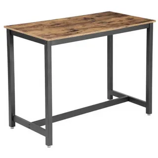 VASAGLE Bartisch 120 x 60 x 90 cm Braun/Schwarz