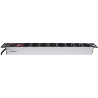 Intellinet 48,30cm (19") 1U Rackmount 8-Way Power Strip - German Type, With On/Off Switch and Overload Protection, 3,0mPower Cord - Steckdosenleiste (Rack - einbaufähig) - Wechselstrom 250 V - Eingabe, Eingang CEE 7/4 - Ausgangsanschlüsse: 8 (power CEE 7/3) - 1U - 48,3 cm (19") - 3,0m Schnur - Deutschland - Schwarz (713986)