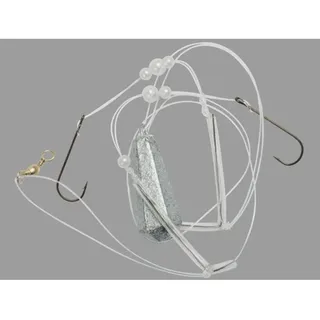 Fladen Plattfisch-Vorfach mit Haken der Größe 1/0 und Gewicht, erhältlich in den Gramaturen 40g, 60g, 90g und 120g, 0,70mm (40g)
