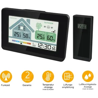 Miraval Funk-Wetterstation Schwarz 1x Sensor