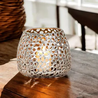 Casablanca by Gilde Windlicht Chico Metall Silber