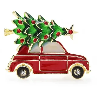 Casiler 1pc Weihnachten Brosche Pin Emaille Auto Weihnachten Baum Brosche Pin Weihnachten Urlaub Party Feier Schmuck Zubehör