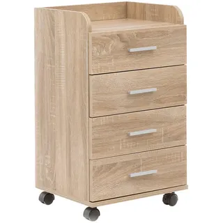 Wohnling WL5.749 Rollcontainer 40 x 33 x 71 cm braun
