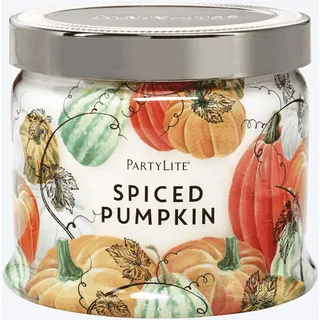 PartyLite Kerzenglas mit 3 Dochten Kürbis