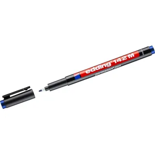 edding Folienstift Permanent Pen edding 142 M 1mm blau (10 Stück) blau