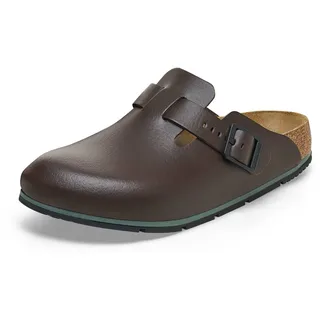 Birkenstock Damen Herren Boston Pro Hausschuhe Leder Pantoletten - Clogs - Zertifiziert nach EN ISO 20347:2043 - Berufsschuhe für Medizin, Gastronomie und Service - Java - 42 - 42 EU