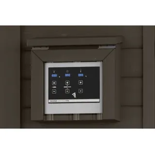 Karibu Saunafenster rechteckig für Außensaunen mit 38 mm Wandstärke naturbelassen 122 x 42 cm